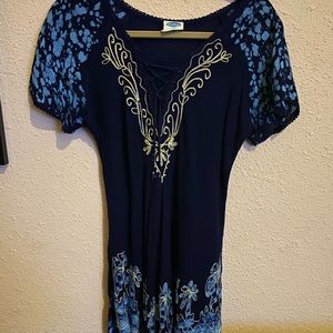 Tunic blue shirt